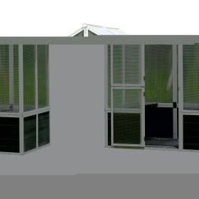 Greenhouse, Wooden Greenhouse Polycarbonate Garden Shed for Plants, 76''x48''x86'' Walk-in Outdoor Plant Gardening Greenhouse for Patio Backyard