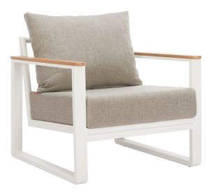Welt Armchair Taupe & White