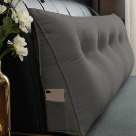 Triangle Reading Cushion With A Button-grey (Option: 120cm)